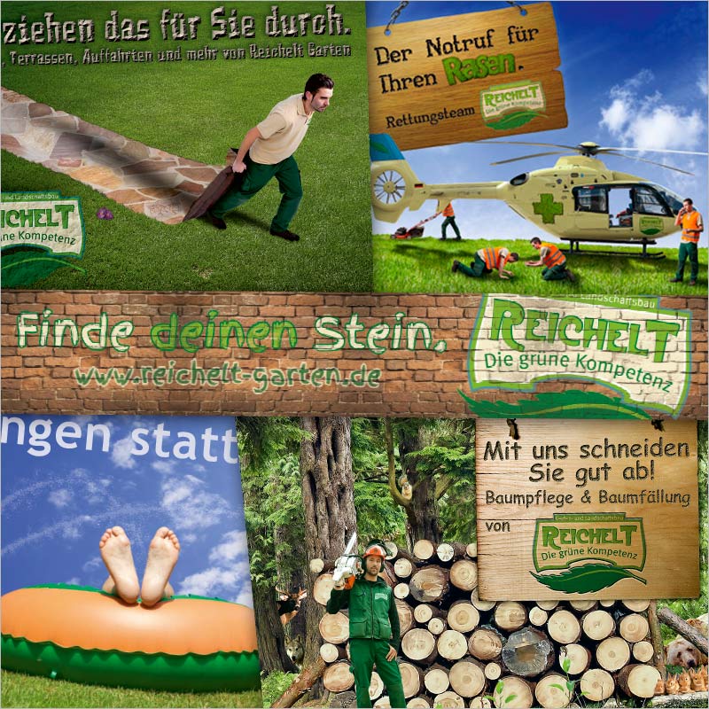 Referenz Bildcollage + Werbebild der Werbeagentur und Kreativagentur St. Gallen